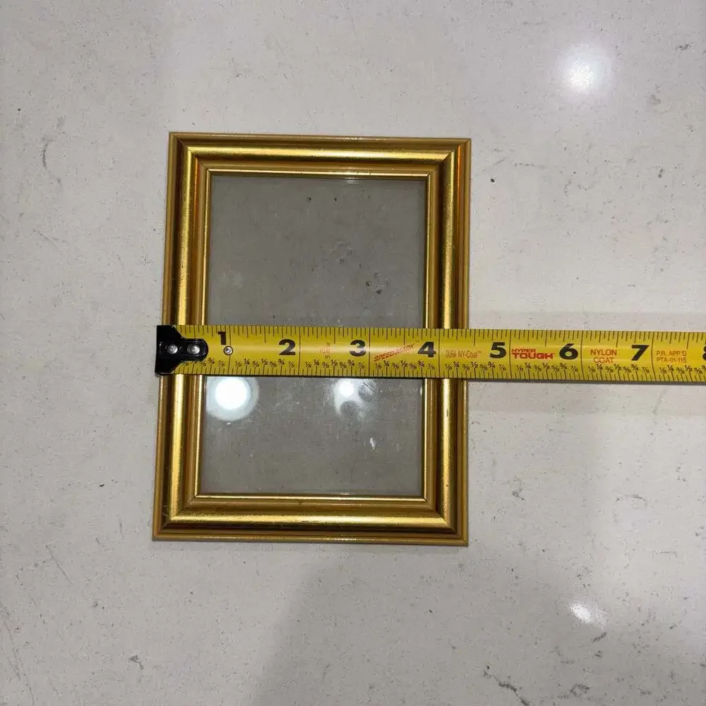 Small Decorative Gold-Tone Tabletop Picture Frame
